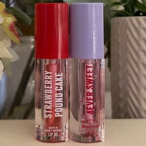 🆕💋 BATH & BODY WORKS LIMITED EDITION LIP OIL 2-PIECE SET. NEW FACTORY SEALED.